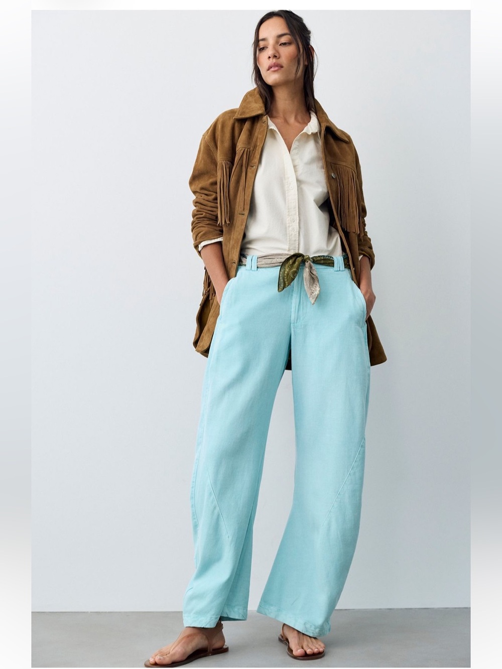NWT Free People spotlight washed barrel trousers